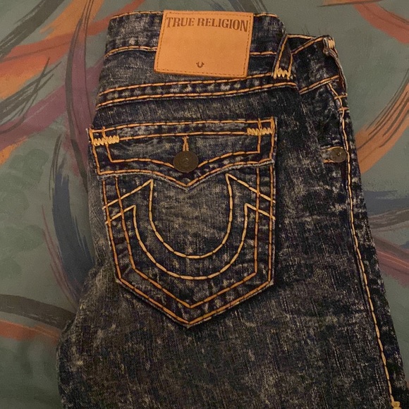True religion jeans. Blue with a mix of a little gold - Picture 2 of 3